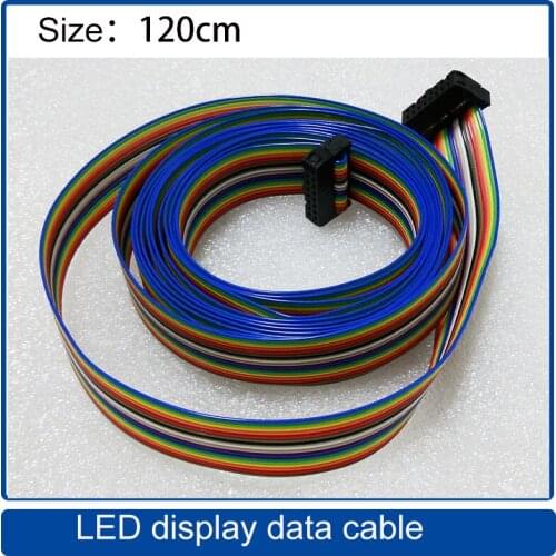 10Pcs/Lot 1.2Meter/2Meter 16PIN Color Line LED Lagre Display Special Line ， Flat Color Rainbow Ribbon Cable Wire