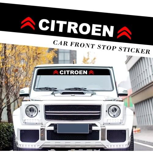 2Pcs Car Front Window Glass Stickers Sunshade Windshield Vinyl Decals Auto Stlying for Citroen C6 C8 DS VTS DS3 Auto Accessories