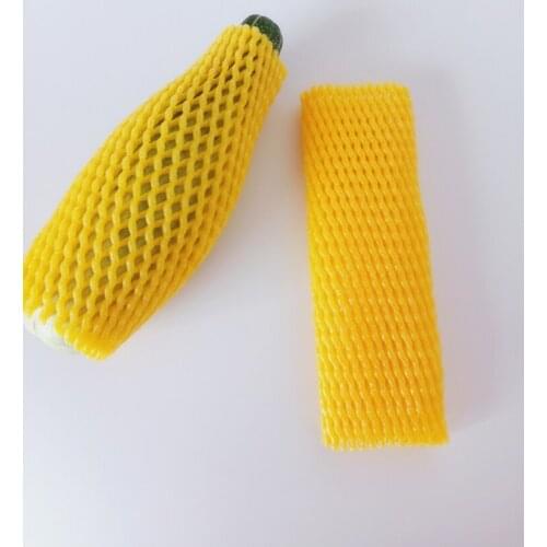 210 pieces 24x1cm Yellow Fruit foam for Grape/Apple Eco-friendly EPE Foam mesh net Thick fruit foam sleeve net packing material