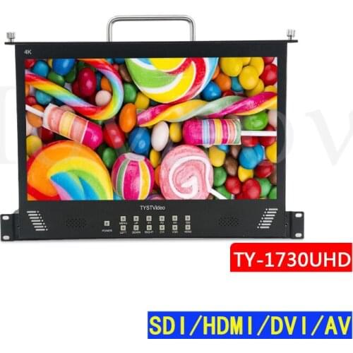 4K monitor 1U cabinet display pull-out folding guide monitor TY-1730UHD
