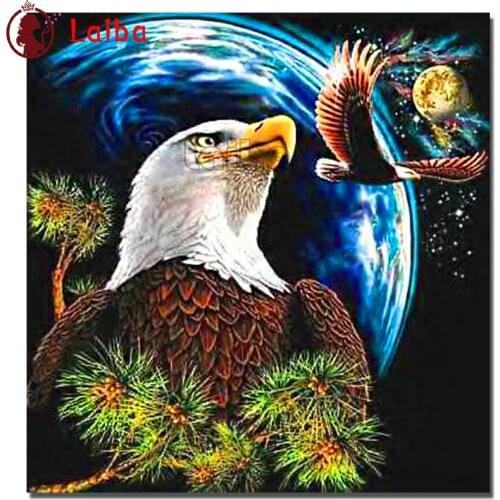 5d Diy Diamond Painting American eagle Earth diamond rhinestone full square round drill diamond embroidery mosaic home decor art