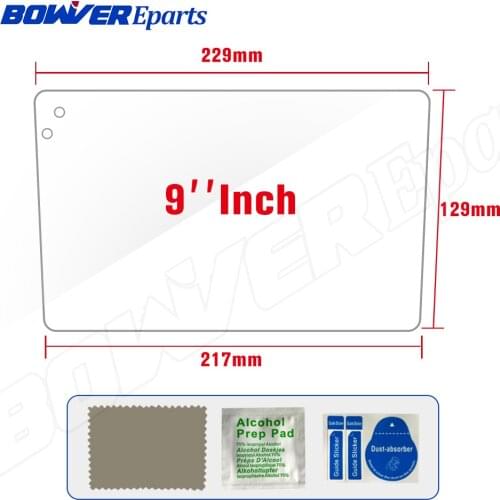 Car Tempered Glass Protective Film car Sticker for 9 inch Radio stereo DVD GPS touch full LCD screen car accessories