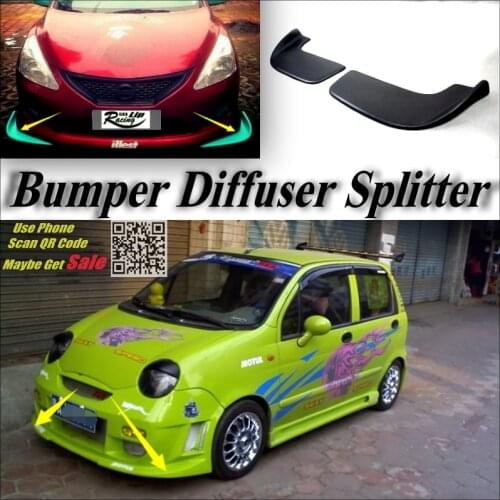 Car Splitter Diffuser Bumper Canard Lip For Chevrolet Joy Tuning Body Kit / Front Deflector Car Flap Chin Fin Body Change Bumper