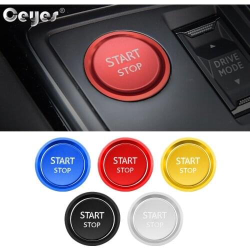Ceyes Car Styling Auto Engine Start Stop Button Switch Cover Ring Ignition Trim Sticker Accessories Case For Peugeot 3008 4008