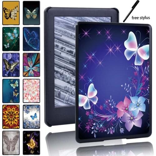 Tablet Case for Amazon Kindle Paperwhite 4/1/2/3/Amazon Kindle 8th/10th Childrens Anti-fall Printing Protective Cover + Stylus
