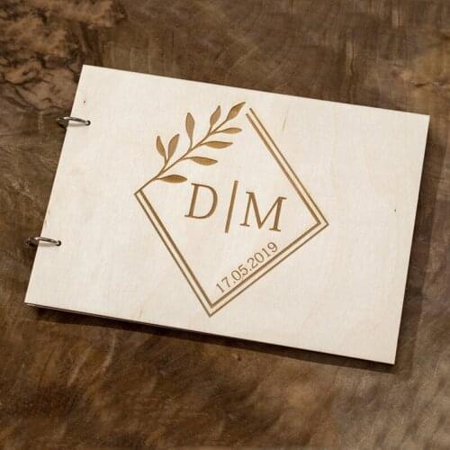 Wooden-Wreath-Guestbook-Wedding-Guest-Book-Wedding-Album-Personalized-Guestbook-Botanical-Custom-Name-Date