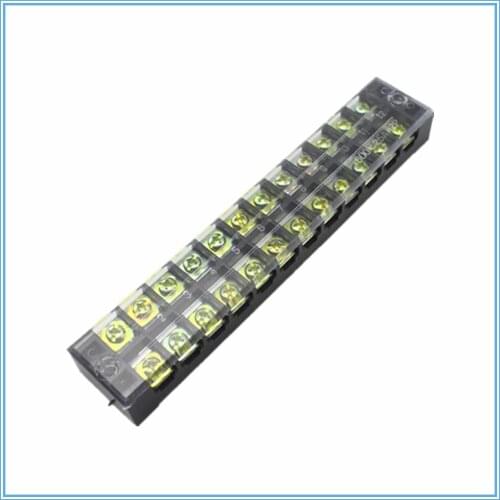 1Pcs Dual Row Screw Terminal Block Strip 600V 15A TB-1512