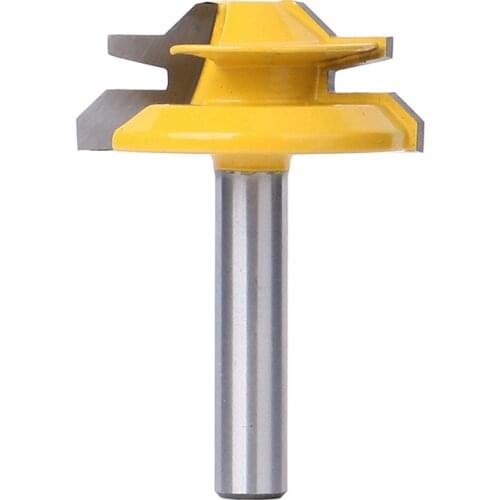 Woodworker Lock Miter Router Bit frezer 45 Degree Width 8MM Woodworking Drill Bit Shank Tenon Cutter Woodwork Milling Cutters