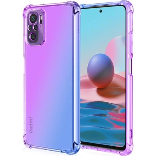 TPU Dirt-resistant Gradient Soft Case for Xiaomi Mi 11 Redmi Note 10 4G 10S Poco X3 NFC 9T 9C 9S 10T Lite Pro Max Cover
