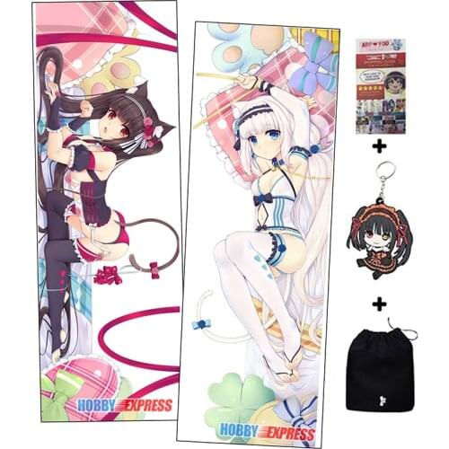Hobby Express Chocola Vanilla Nekopara Dakimakura Japanese Otaku Waifu Hugging Body Pillow Cover ADP20001-1