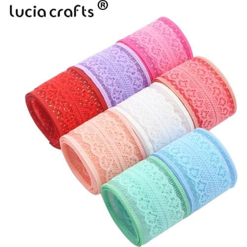 Lucia crafts 5y/6yards 40mm Embroidery Lace Trim Ribbon DIY Garment Dress Sewing Accessories R0702
