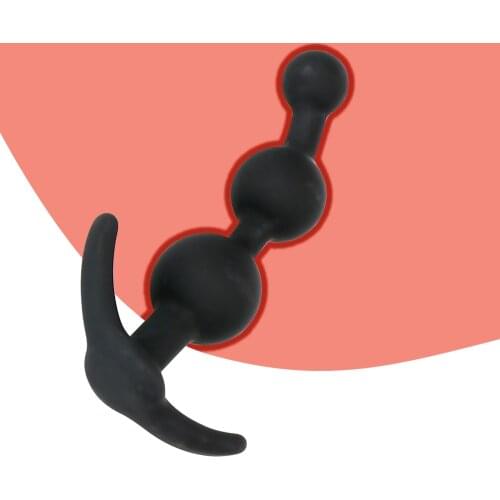Soft Silicone Masturbator Anal Bead Stimulators Anal Plug Sex Toys for Women Men Butt Plug G-spot Prostate Massager