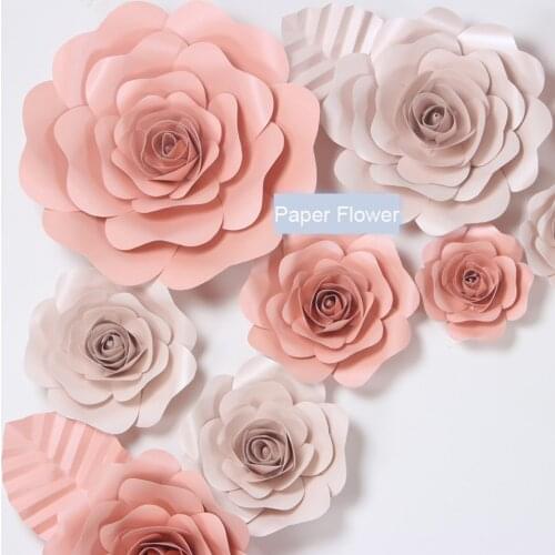 New 10-40cm Not DIY finished Large Rose Giant Paper Flowers For Wedding Backdrops Decorations Paper Crafts Baby Nursery Birthday