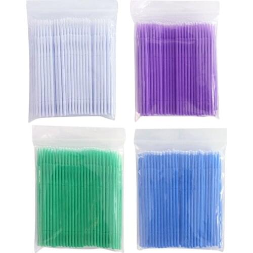 Hot 100pcs/lot Durable Micro Disposable Eyelash Extension Individual Applicators Mascara Brush Cosmetic Makeup Brush Tool