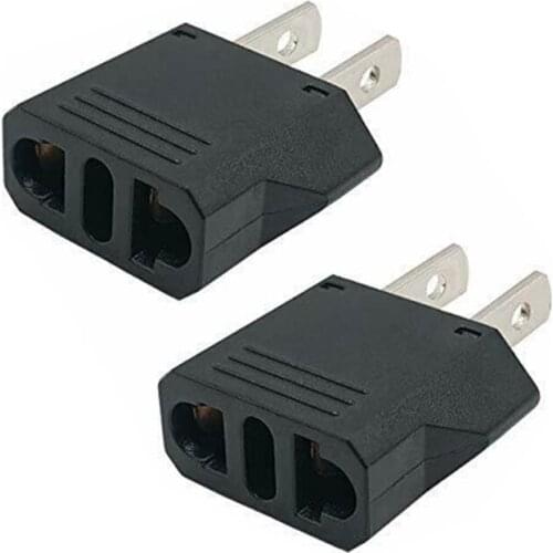 European to American Outlet Plug Adapter Electrical Travel Power Tool Converter