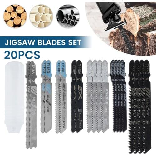 20pcs Reciprocating Saw Blades Saber Saw Handsaw Multi Saw Blade for Cutting Wood Metal HCS Tube Power Tools Accessories