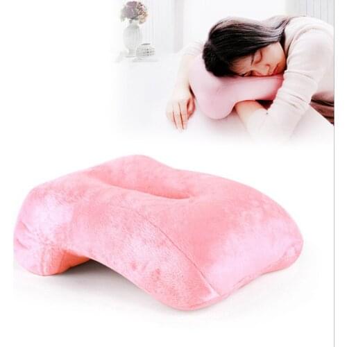 Hollow Design Nap Sleeping Pillow Face Down Head Rest Cushion for Office Dorm Use
