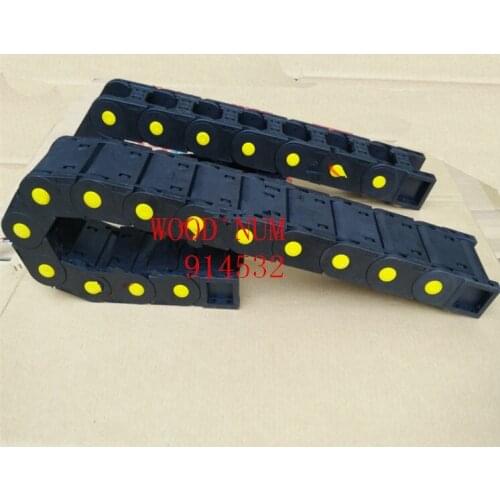 55*100mm Bending Radius 100 Enclosed Nylon Cable Drag Chain Wire Carrier Towline 1000mm in Length