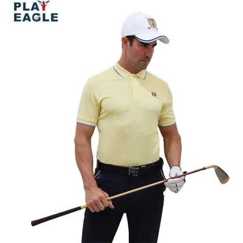 PLAYEAGLE Golf Polo Shirts Outdoor Sportswear Short Sleeve Polos Casual Jerseys Golf Shirts Male Tops