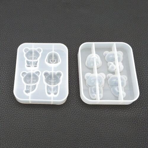 DIY Silicone Epoxy Cubs Mould Rilakkuma Chick 4 with Aromatherapy Plaster Resin Mold Baking Pendant Mirror Creative Handmade