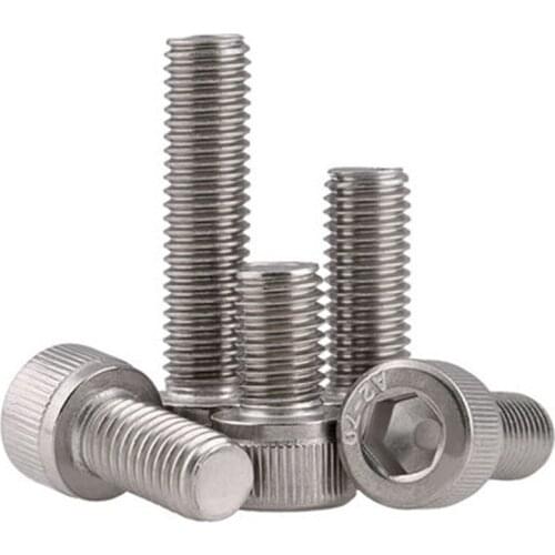 M6 stainless steel hexagon socket head cap screws cylindrical side cup heads socket sides hatscrews 45mm-130mm length