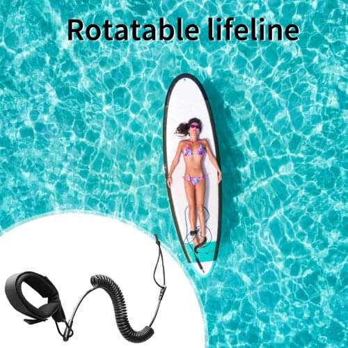 Feet Coiled Surfboard Leash Surfing Stand UP Paddle Board Ankle Leash for Sup Board Foot Leg Rope Surfboard Raft Kayak Rope