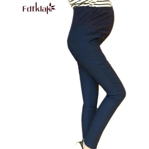 Fdfklak Spring Autumn Maternity Clothes Pregnant Women Pant Casual Elasticity Pregnancy Pants Long Pencil Pants Trousers Female