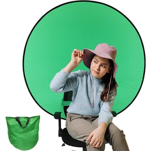Green Screen 142cm Circle Backdrop Background Photography Accessories Photo Studio Round Backdrop Cover for Live Streaming