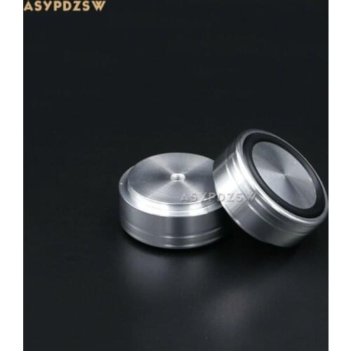 4PCS Bright silver Aluminum 39*17 Audio amplifier speaker feet computer machine mats
