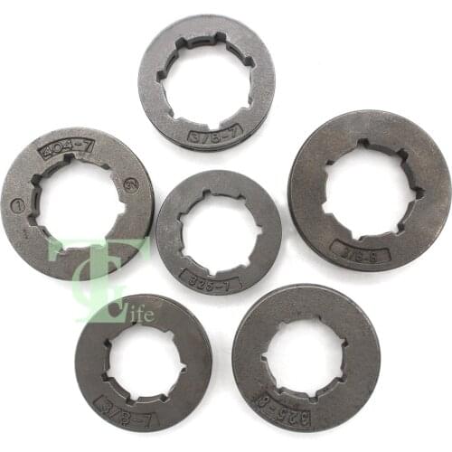 6Pcs .325 .404 3/8" Pitch Standard/Mini 7T/8T Chain Drive Sprocket Rim Kit For Husqvarna Stihl Jonsered Partner Poulan Chainsaw