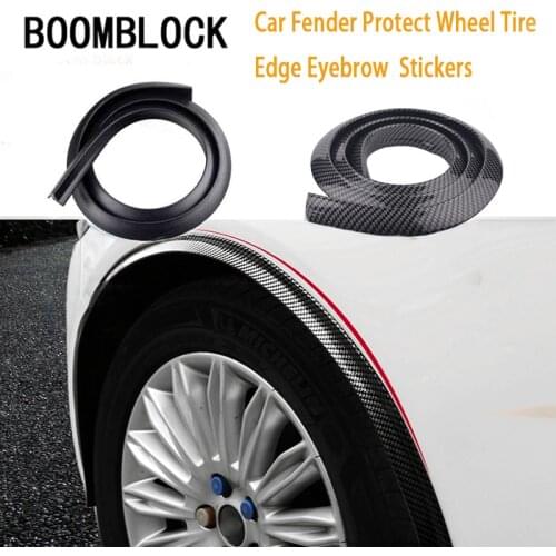 BOOMBLOCK 150CM Car Fender Wheel Tire Cap Eyebrow Sticker Strip For Mercedes W204 W210 AMG Benz Bmw E36 E90 E60 Fiat 500 Volvo