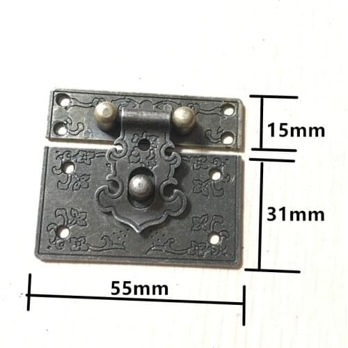 Bronze Antique Box Suitcase Alloy Toggle Latch Buckles,Wooden Clasp Working,Home DIY,Bronze Furniture Hardware,51*46mm,20Sets