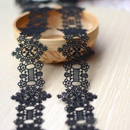 Black exquisite little water-soluble lace decoration diy skirt jewelry clothes decoration accessories 3.8cm x 1 meter