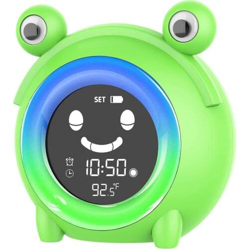 Kids Children Sleeping Training LED Night Light Temperature Display Alarm Clock