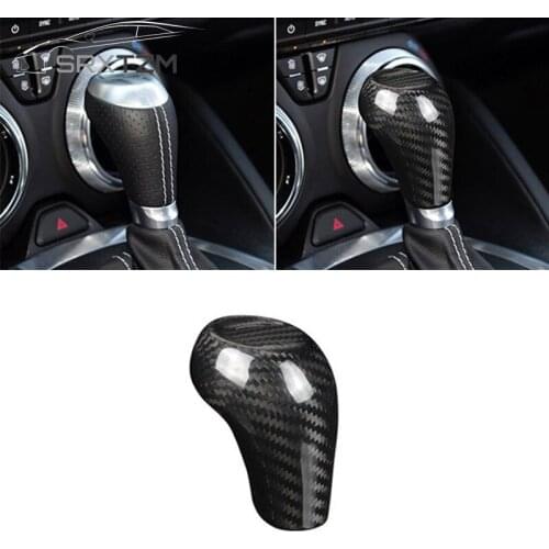 For Chevrolet Camaro 2016 2017 2018 2019 Carbon Fiber Car Handbrake Grips Cover Interior Trim