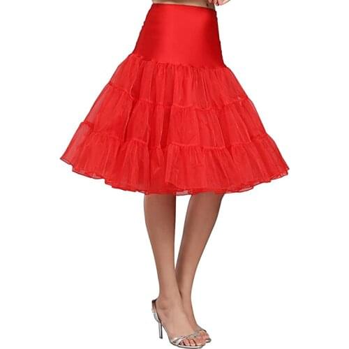 Womens 50S Vintage Tulle Petticoat Half Slip Tutu Underskirt 2021
