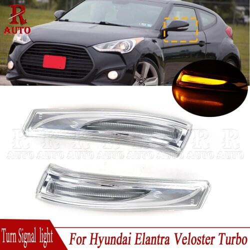 R-AUTO Left Right Rearview Side Mirror Turn Signal Light Lamp For Hyundai Elantra Veloster Turbo Avante MD 2011 2012 2013-2015