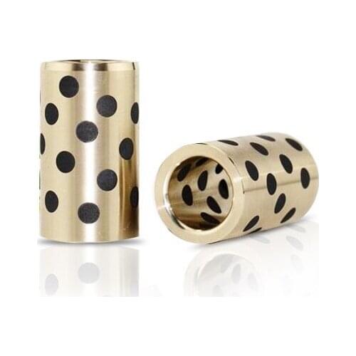 JDB 8x12x8/ 8x12x10/ 8x12x12/8x12x15/ 8x12x20/ 8x12x25/30mm Graphite Lubricating Brass Bearing Bushing Sleeves Oilless Bearings