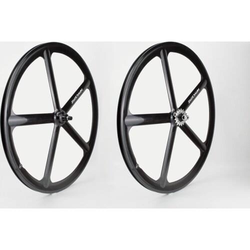 Magnesium alloy 700C Road Bike Wheels Fixed Gear Bike Wheelset 5 Spoke Bicycle Wheels