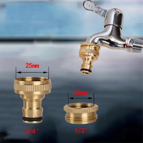 Brass Connector 3/4" Female Garden Hose Brass Fittings Female 1/2" The Faucet Water Gun Adapter Copper Threaded Tap Connectors