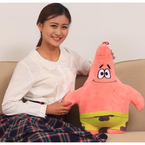 Cute stuffed patrick star toy plush dark pink doll gift about 50cm 0320