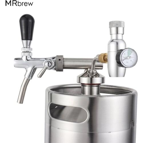 Mini Keg Dispenser GrowlerTap Spear Stainless Steel Beer Spear For 2L/3.6L/4L Mini Keg Bar Tools New Design Easy To Install