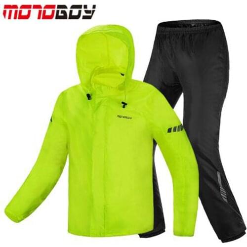 Breathable Light and Thin MOTOBOY Motorcycle Split Raincoat Easy to carry women/men Moto Riding Raincoat/rain pants suit