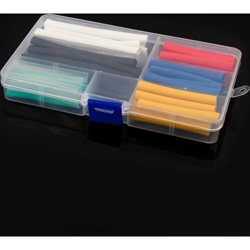 60pcs /lot Thermoresistant tube Heat Shrink tubing kit ,2:1 Sleeving Polyolefin Insulation Wire Cable Assorted Shrink wrapping