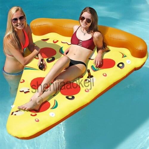 Inflatable Pizza Giant Pool Float Beach Mattress Large water Party Toys PVC floating bed Swimming Ring floating row Kids Adults
