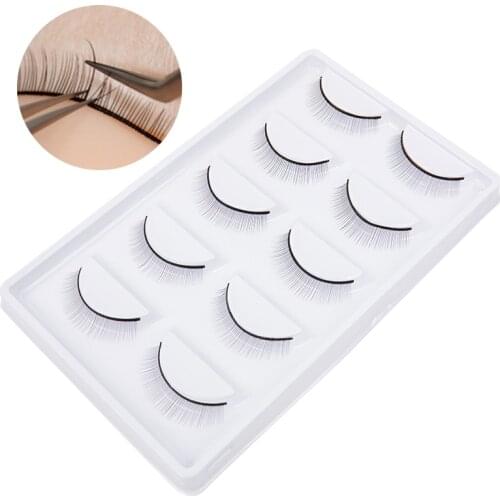 False eyelashes Hot 10/20 pcs/Set Soft Natural Training False Eyelashes For Beginners Teaching Lashes Extension Makeup Practice