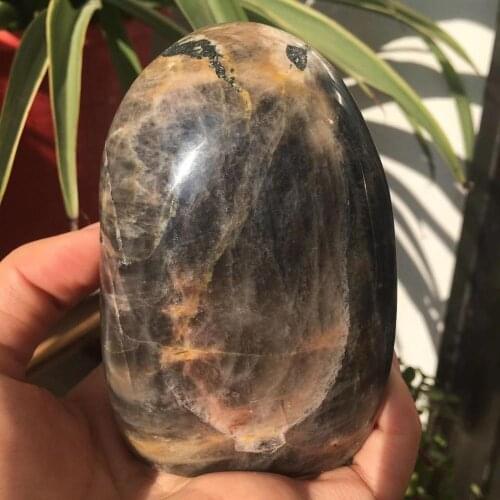 1pc Big Size Beautiful Natural Black Moonstone Freeforms Healing natural stones and minerals for Home Decoration