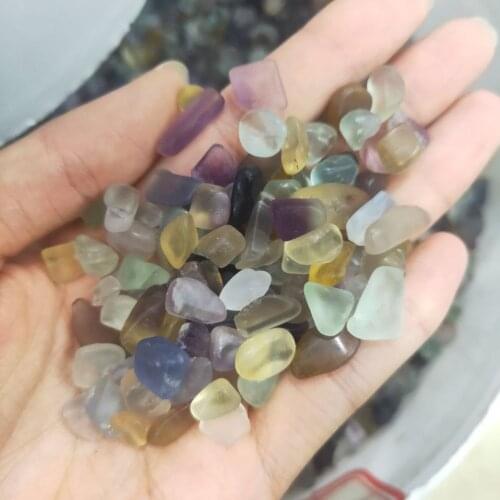 Natural color fluorite gravel crystal pillow stone fish tank gravel gruond color fluorite Fish Tank Decor