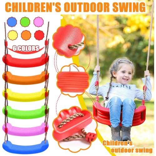 Plastic Swing Toys Kids Elastic Swing Board Non-slip Teenager Swing Seat With Height Adjus Outdoor Garden Swings Toys