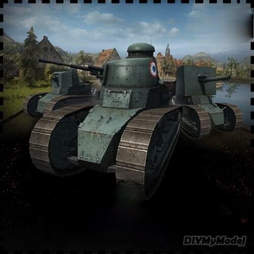 Renault ft-17 light tank Renault BS Renault ft-ac 1:35 DIY Handcraft Paper Model KIT Handmade Toy Puzzles Gift Movie props